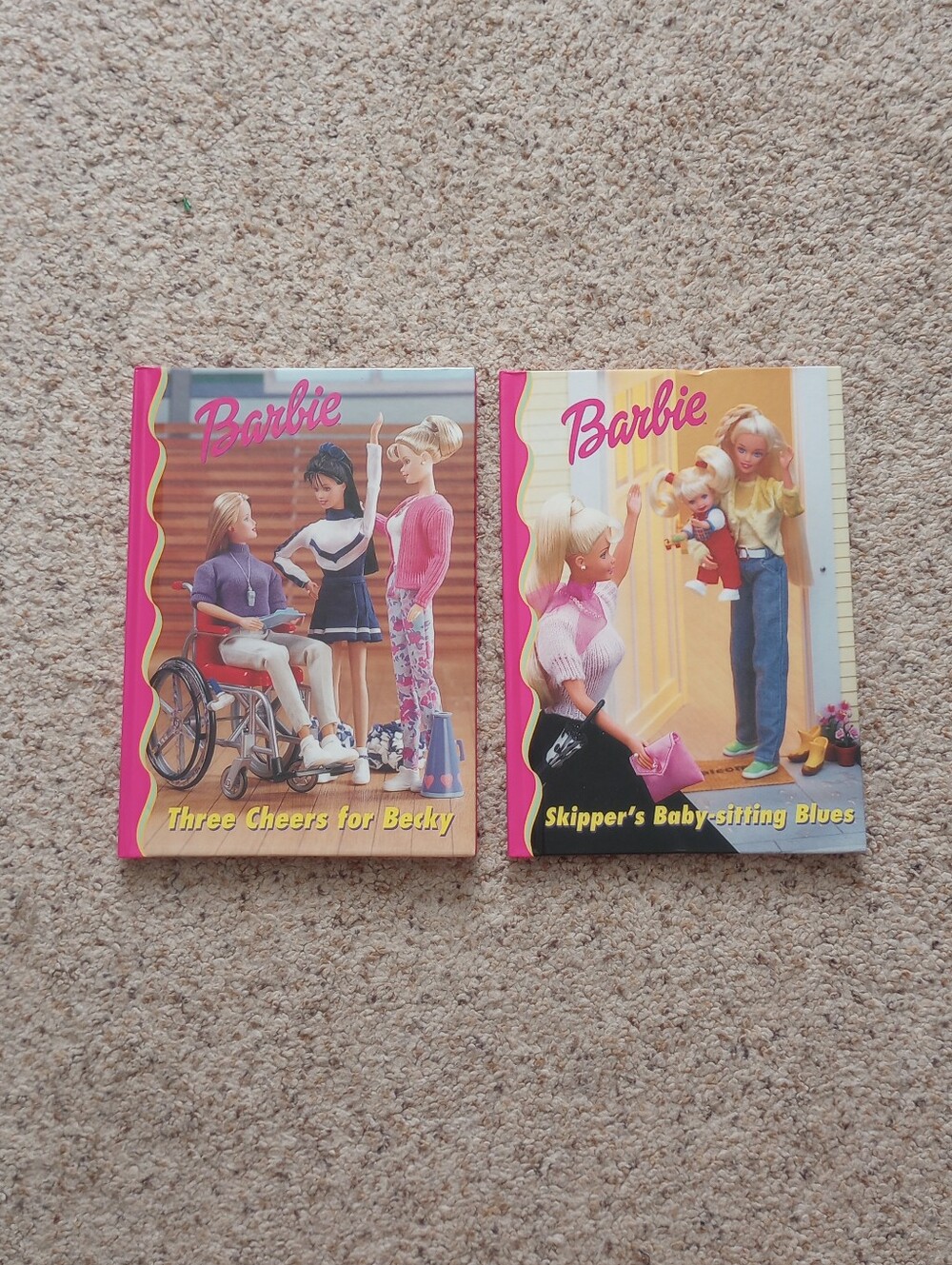 2 Barbie Books Three Cheers For Becky Skipper's Baby-sitting Blues Kids Read - Picture 1 of 7